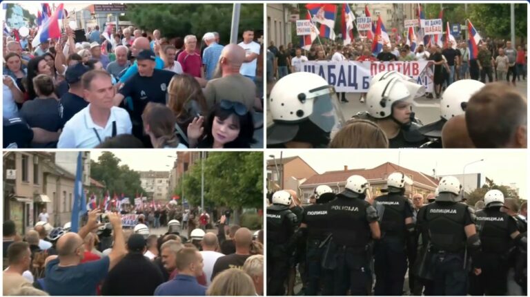 Автобуси со присталици на Српската напредна партија паркирани пред Саемот во Нови Сад