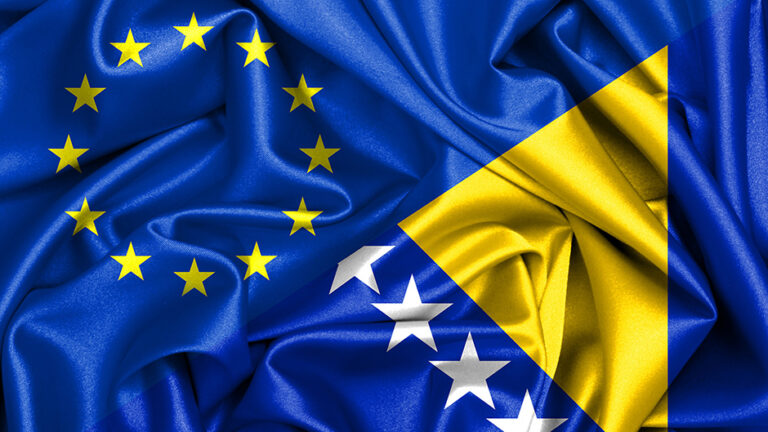 Знамиња на ЕУ и БИХ